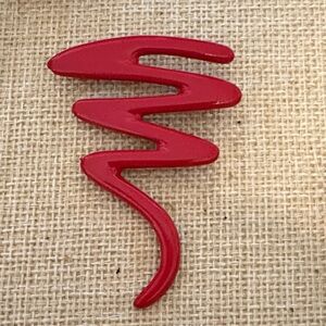 Abstract Red Brooch